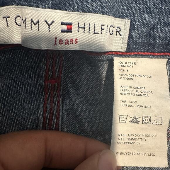 Vintage Tommy Hilfiger Y2K 2001 Wide Leg Carpenter Jeans Leather Patch Baggy - Picture 7 of 11